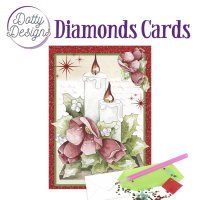 D0tty Design® - Set van 5 diamond painting kerstkaarten 10x15cm (set 4)
